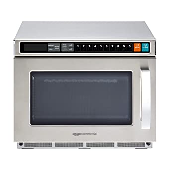 Photo 1 of AmazonCommercial Microwave Oven with Membrane Control, Stainless Steel, 1800-Watts, 0.6 Cubic Feet
