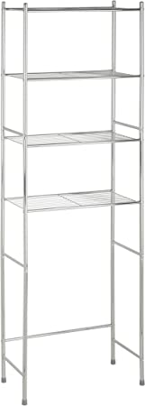 Photo 1 of Honey-Can-Do 4-Tier Space Saver Shelf, Chrome, 24.02" L x 11.02" W x 67.72" H
