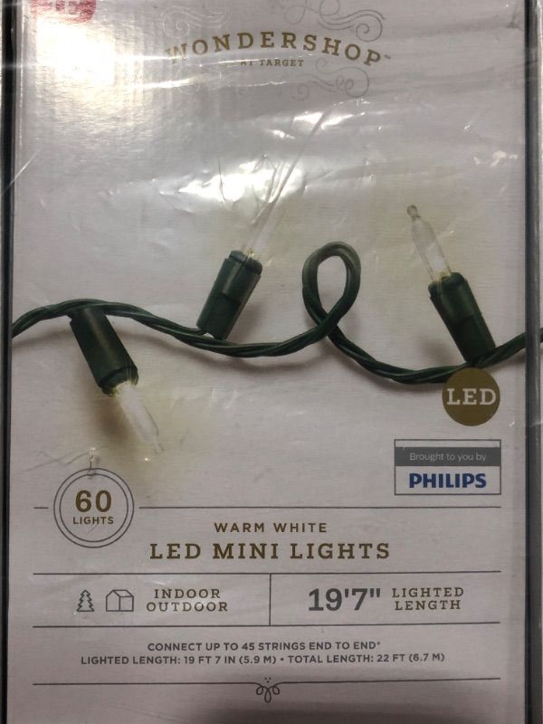Photo 3 of 60ct LED Smooth Mini Christmas String Lights - Wondershop™
