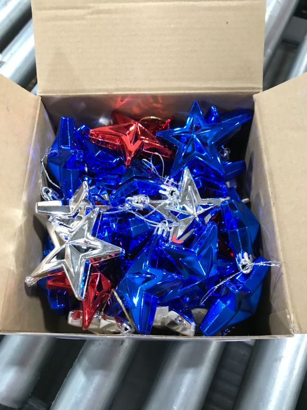 Photo 2 of 48pcs Star Ornament Hanging Pendant Independence Day Holiday