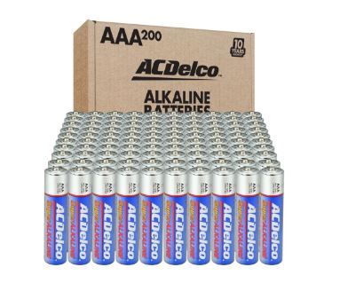 Photo 1 of ACDelco 200 Packs AAA Super Alkaline Batteries, 10 Years Shelf Life, with Organizer Box (BATTERIES ARE SEALED)
