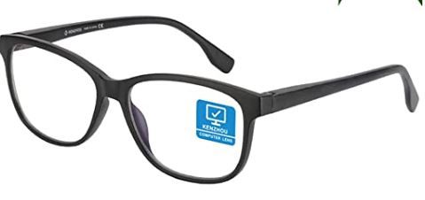 Photo 1 of Blue Light Glasses 1Pack - Computer Glasses with Spring Hinges/Square Eyeglasses Frame, Blue Light Blocker for Women Men, Anti Eye Eyestrain&UV Glare/Reading/Gaming/TV/Phones
