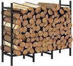 Photo 1 of 4ft Outdoor Indoor Firewood Rack Holder for Fireplace Wood Storage, Adjustable Fire Log Stacker Stand, Heavy Duty Logs Stand Stacker Holder for Fireplace Metal Lumber Storage Carrier Organizer
