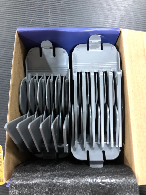 Photo 2 of 3 Inch Hair Clipper Guards, Hair Clipper Cutting Guides/Combs with 8 Cutting Lengths 3in & 2.75in & 2.5in & 2.25in & 2in & 1.75in &1.5in & 1.25in Fit Most Size Wahl Clippers (8pcs Mega 3 Inch, Gray)
