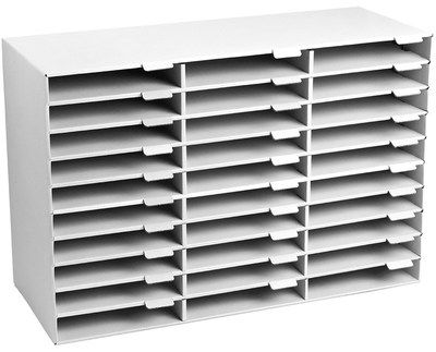 Photo 1 of AdirOffice 30-Slot White Classroom File Organizer
