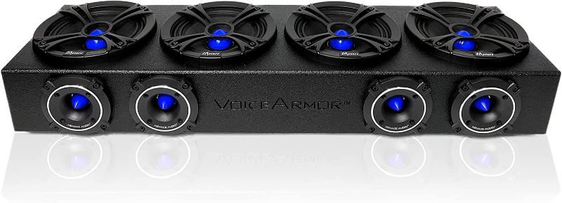 Photo 1 of Car Audio Midrange Enclosure 4 x 6.5 2000Watts VOICEARMOR® by Menace Audio® (MA-VA6525-4B) Blue
