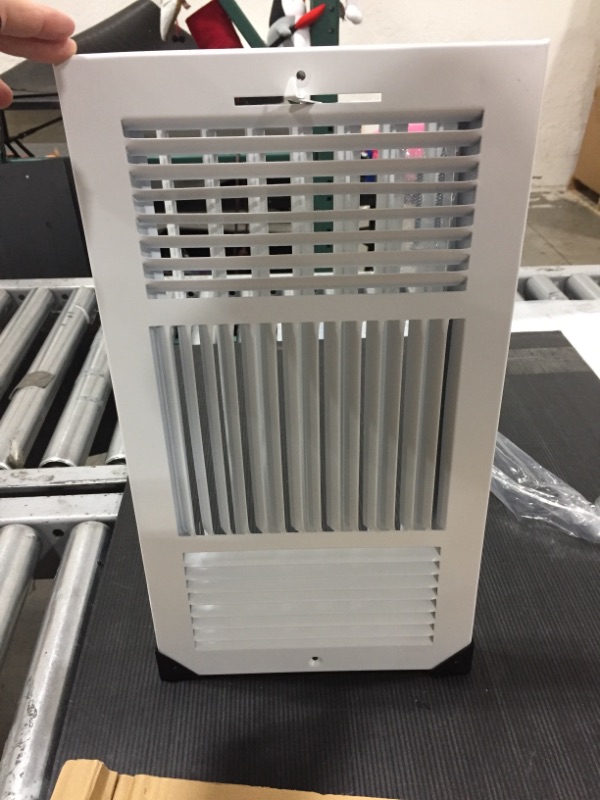 Photo 1 of 2-Way-Vertical AIR Supply Grille - Vent Cover & Diffuser - Flat Stamped Face - White [Outer Dimensions: 17.75"w X 10"h]