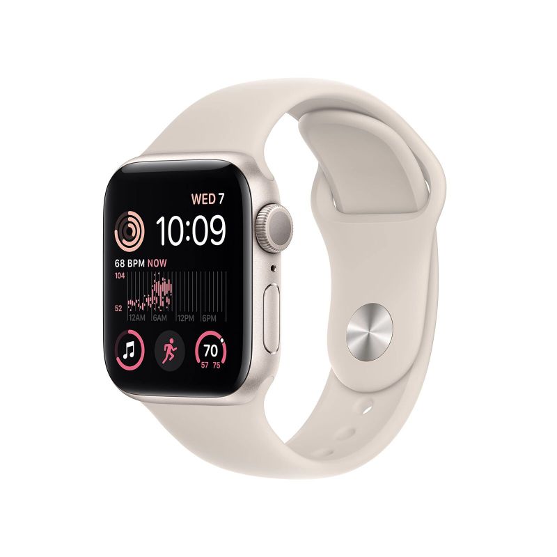 Photo 1 of Apple Watch SE (2nd Gen) [GPS 40mm] Smart Watch w/Starlight Aluminum Case &
