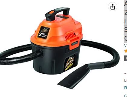 Photo 1 of Armor All, AA255 , 2.5 Gallon 2 Peak HP Wet/Dry Utility Shop Vacuum , Orange
