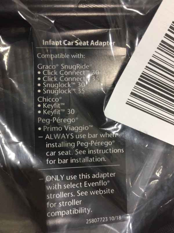 Photo 2 of Evenflo Pivot Xpand Adapter Exclusively for Perego Infant Car Seats, Graco, Chicco, and Peg, 15x15x5 Inch (Pack of 1)