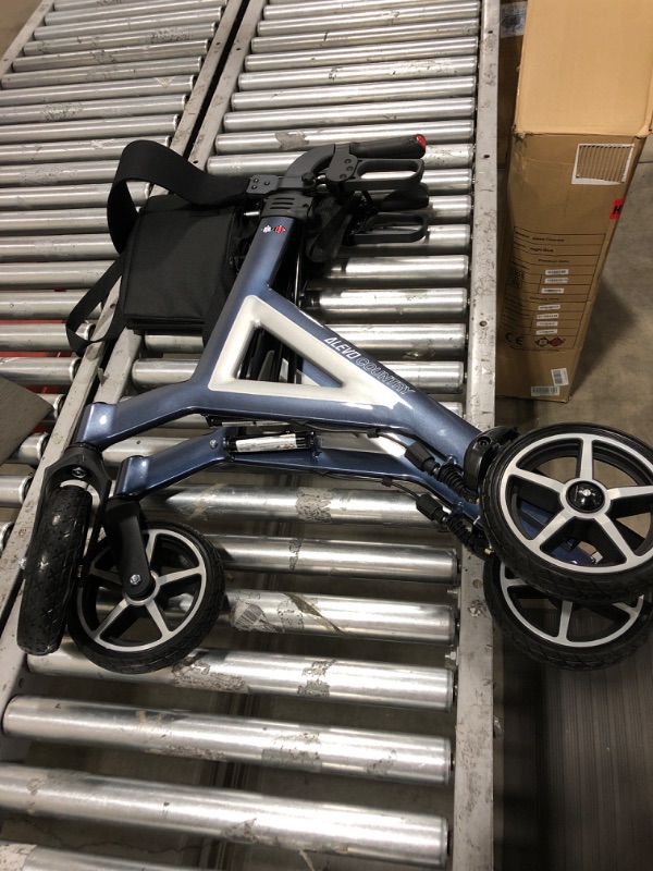 Photo 5 of Alevo Country rollator Designed by Porsche Design Studio Walker Foldable and Fully Assembled (Night Blue)