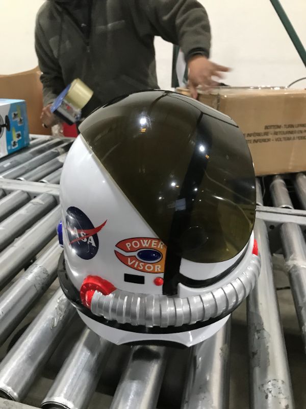 Photo 3 of Aeromax Jr. Astronaut Helmet with sounds White, Suggested for Ages 8 and up White Helmet