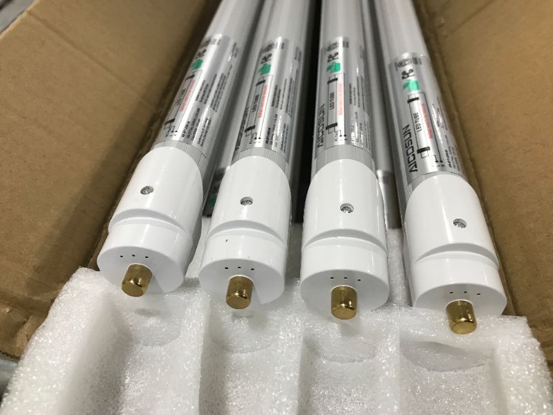 Photo 5 of 8ft LED Bulbs,8 foot LED Shop light, F96T12 T12 Bulb Fluorescent Replacement, T8 96" 45Watt FA8 Single Pin LED Tube Lights 5400LM, Ballast Bypass, 6000k, Milky Cover, Workshop, Warehouse(12 Pack) 12PACK Milky