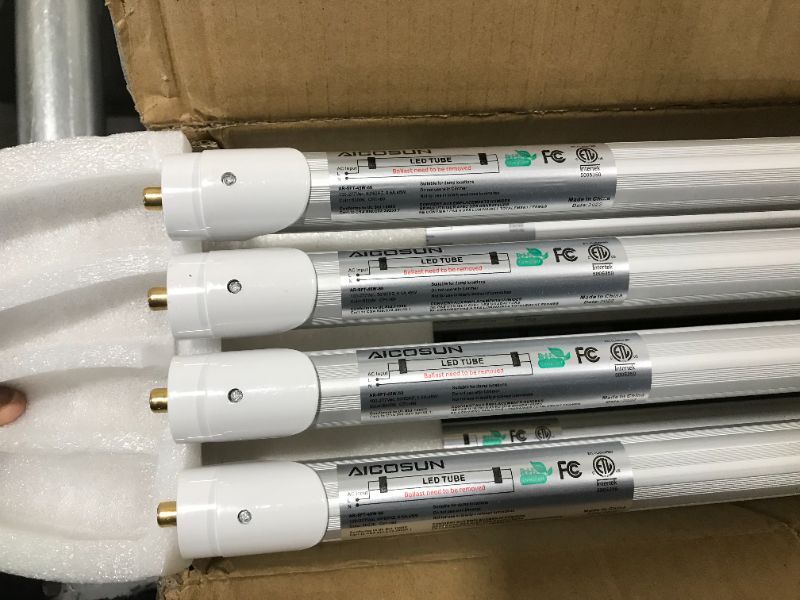 Photo 4 of 8ft LED Bulbs,8 foot LED Shop light, F96T12 T12 Bulb Fluorescent Replacement, T8 96" 45Watt FA8 Single Pin LED Tube Lights 5400LM, Ballast Bypass, 6000k, Milky Cover, Workshop, Warehouse(12 Pack) 12PACK Milky