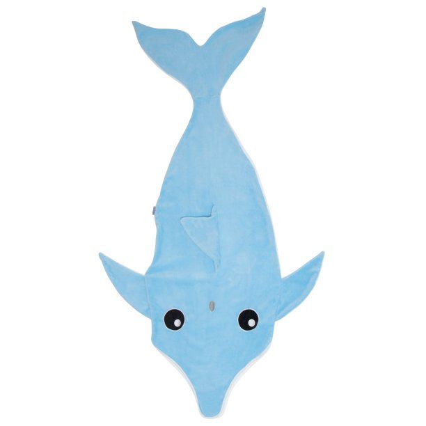 Photo 1 of FUNZIEZ! Kids Dolphin Blanket Sack - Comfy Blanket For Kids (Blue, One Size)
