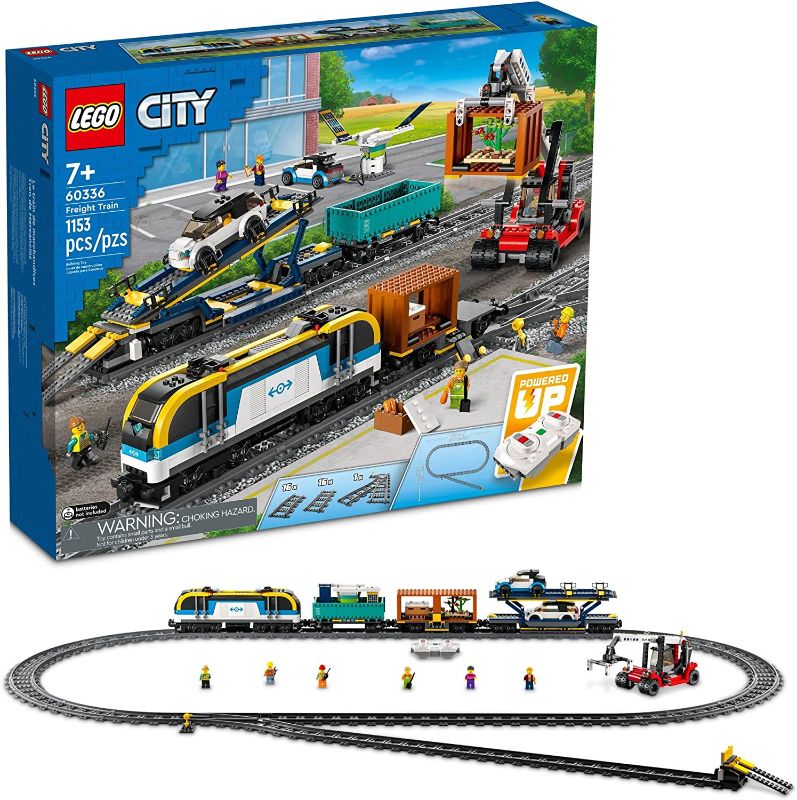 Photo 1 of LEGO City Freight Train 60336 Building Toy Set with Powered Up Technology for Boys, Girls, and Kids Ages 7+ (1,153 Pieces)
