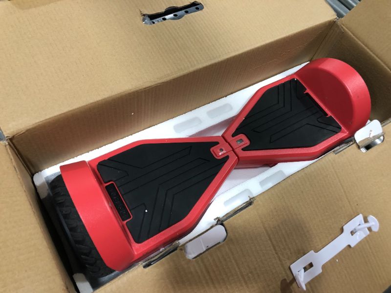 Photo 3 of Jetson Spin All Terrain Hoverboard with LED Lights Anti Slip Grip Pads Self Balancing Hoverboard with Active Balance Technology Range of Up to 7 Miles, Ages 13+, RED
