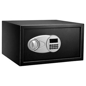 Photo 1 of Amazon Basics Steel Security Safe with Programmable Electronic Keypad - Secure Cash, Jewelry, ID Documents - Black, 1 Cubic Feet, 16.93 x 14.57 x 9.06 Inches