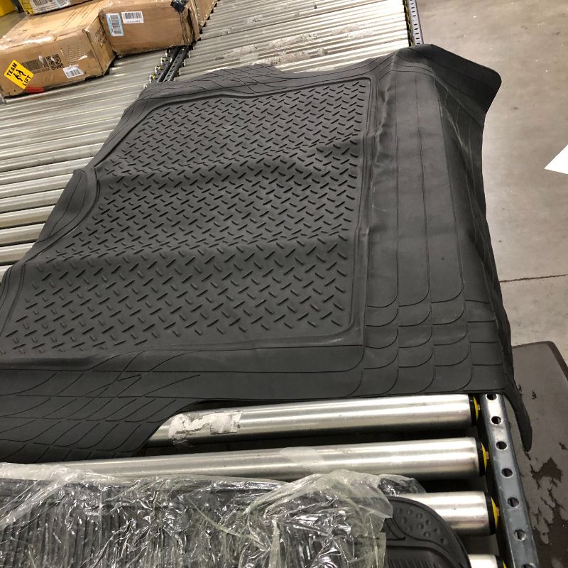 Photo 3 of BDKProLiner Gray All Weather Rubber Auto Floor Mats and Cargo Liner - Heavy Duty 4pc Set - CB783