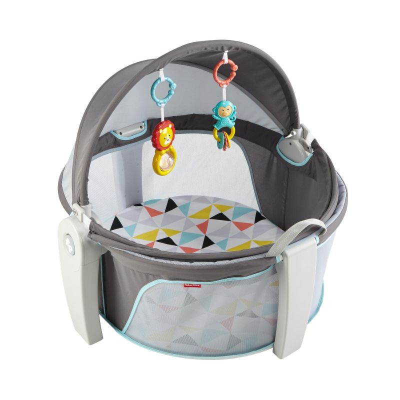 Photo 1 of Fisher-Price Portable Bassinet and Travel Play Area with Baby Toys, Indoor and Outdoor Use, On-the-Go Baby Dome, Windmill
