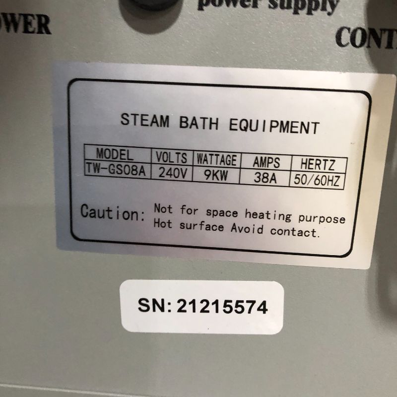 Photo 3 of  9kW Steam Bath Generator 