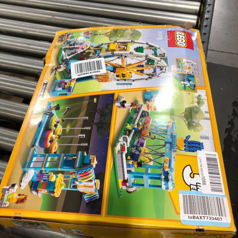 Photo 2 of LEGO Creator 3in1 Ferris Wheel 31119 Building Kit with Rebuildable Toy Bumper Cars, Boat Swing and 5 Minifigures; New 2021 (1,002 Pieces)
