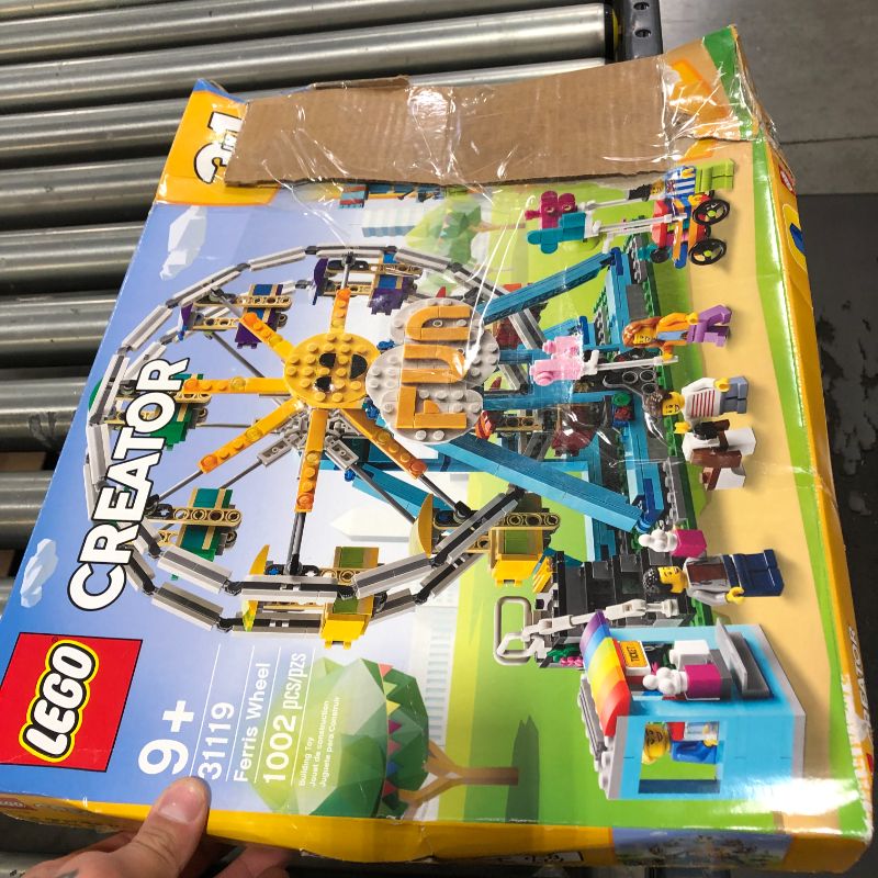 Photo 4 of LEGO Creator 3in1 Ferris Wheel 31119 Building Kit with Rebuildable Toy Bumper Cars, Boat Swing and 5 Minifigures; New 2021 (1,002 Pieces)
