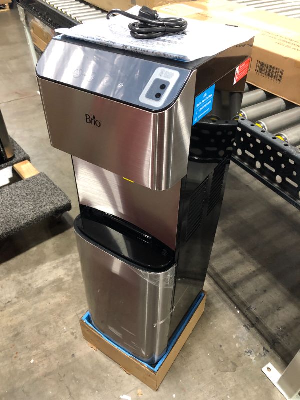 Photo 2 of Brio 700 Series Self Cleaning 3-5 Gallon Capacity Bottom Load Custom Tri Temp Touchless Dispense Water Cooler Dispenser Ranging From 39-59°F Cold, 174–194°F Hot and Room Temperature Water Settings