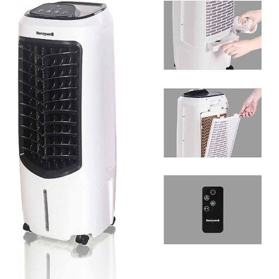 Photo 1 of Honeywell - 194 CFM Indoor Evaporative Air Cooler (Swamp Cooler) with Remote Control in White - White
