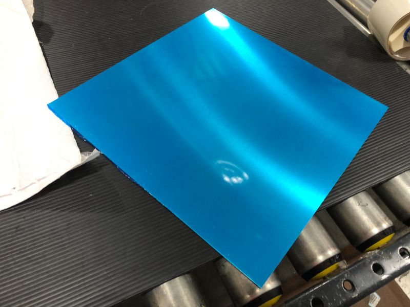 Photo 2 of 5052 H32 Aluminum Sheet Metal 12 x 12 x 1/64 (0.02”) Inch Flat Plain Thin Aluminum Plate Covered with Protective Film