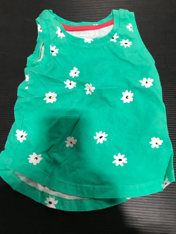Photo 1 of Amazon Essentials Girls and Toddlers' Tank Top, Green, Flowers - Sz 2T