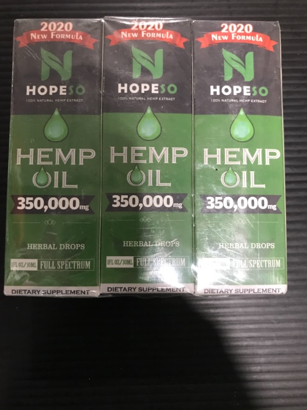 Photo 1 of (3-Pack) High Potency Hemp Oil - 25,000 Maximum Strength– Helps Anxiety, Stress, Relaxation, Sleep, Mood - Natural Hemp Tincture Drop - Natural Grown in USA - Organic, Vegan, Non-GMO https://a.co/d/3xFjhTk