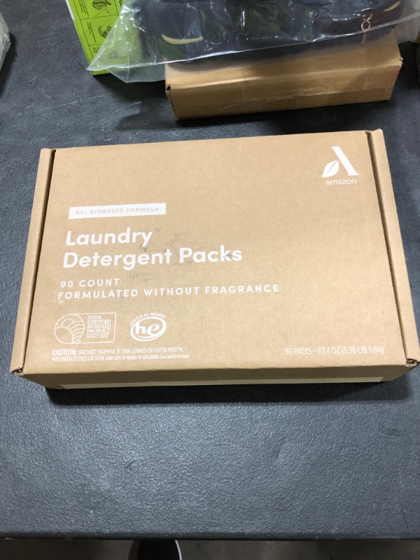 Photo 1 of Amazon Aware Laundry Detergent Packs Formulated without Fragance 
