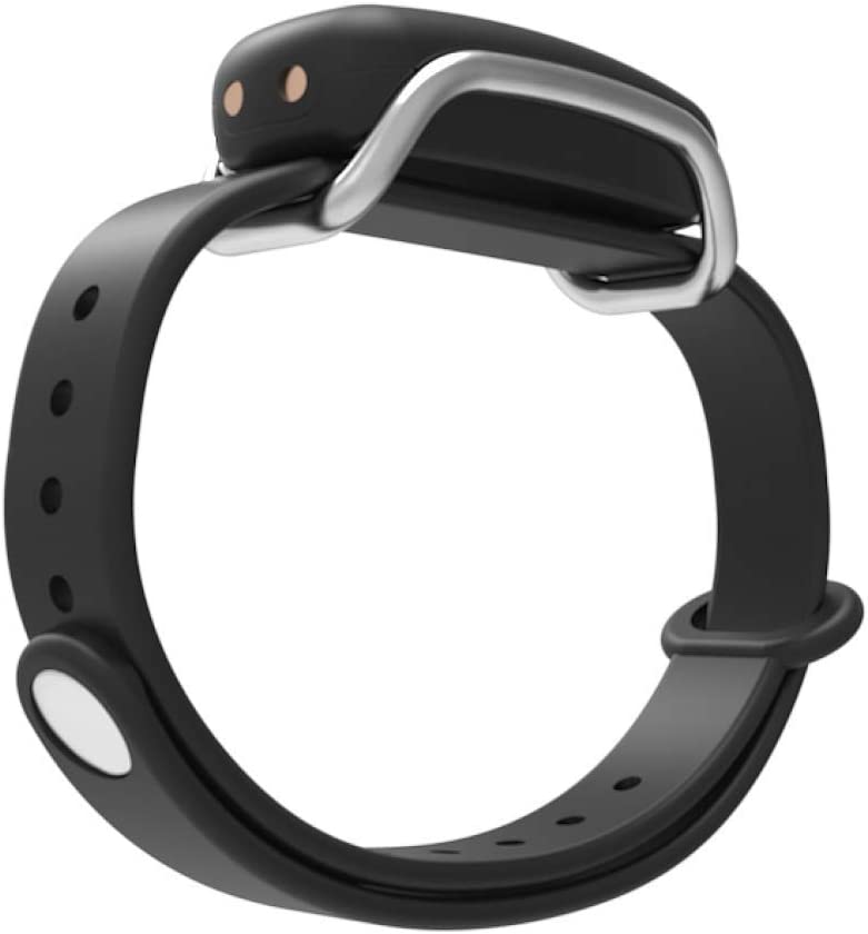 Photo 1 of BOND TOUCH in Black Single Bracelet, Silver Loop – Long Distance Connection Bracelets
