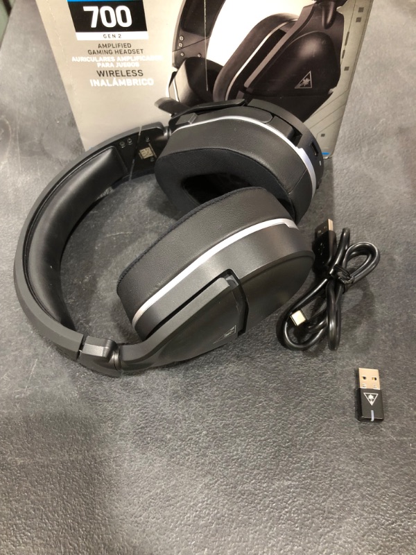 Photo 2 of Turtle Beach Stealth 700 Gen 2 Wireless Gaming Headset for PlayStation 5, PS4 Pro, PS4 & Nintendo Switch - Bluetooth, 50mm Speakers, 3D Audio Compatibility, and 20-Hour Battery - Black 
