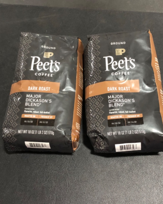 Photo 2 of ( 2 pack) Peet's Major Dickason Dark Roast Ground Coffee - 18oz
