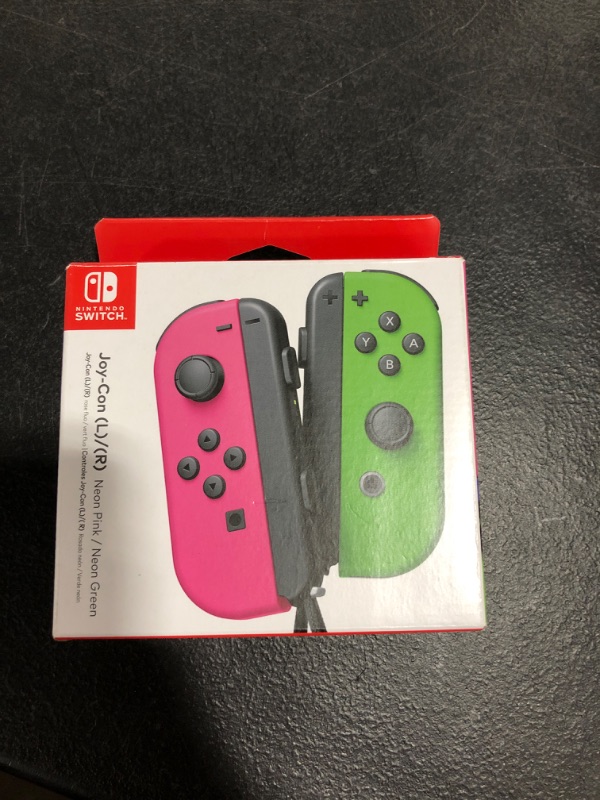 Photo 2 of Nintendo Joy-Con (L/R) - Neon Pink / Neon Green
