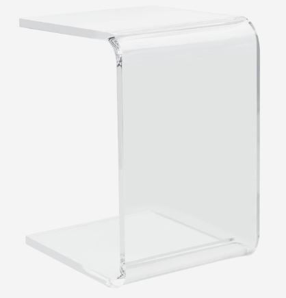 Photo 1 of acrylic side table clear side end table white