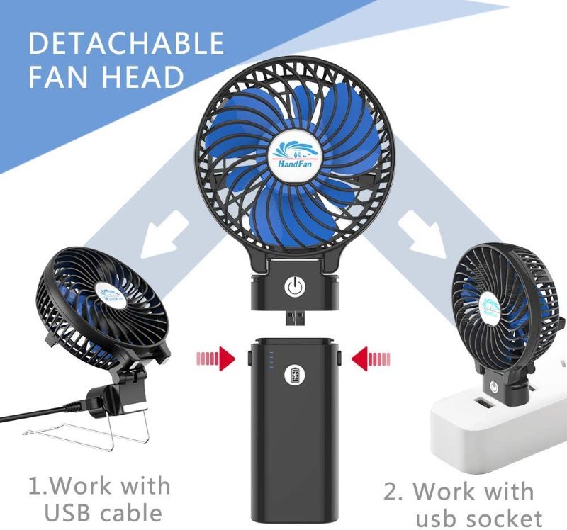 Photo 1 of HandFan 5200mAh Portable Handheld Fan Rechargeable Battery Operated, Small Personal Fan, Foldable Mini Desk Fan, Cooling Electric Fan for Travel, Outdoors, Indoors
