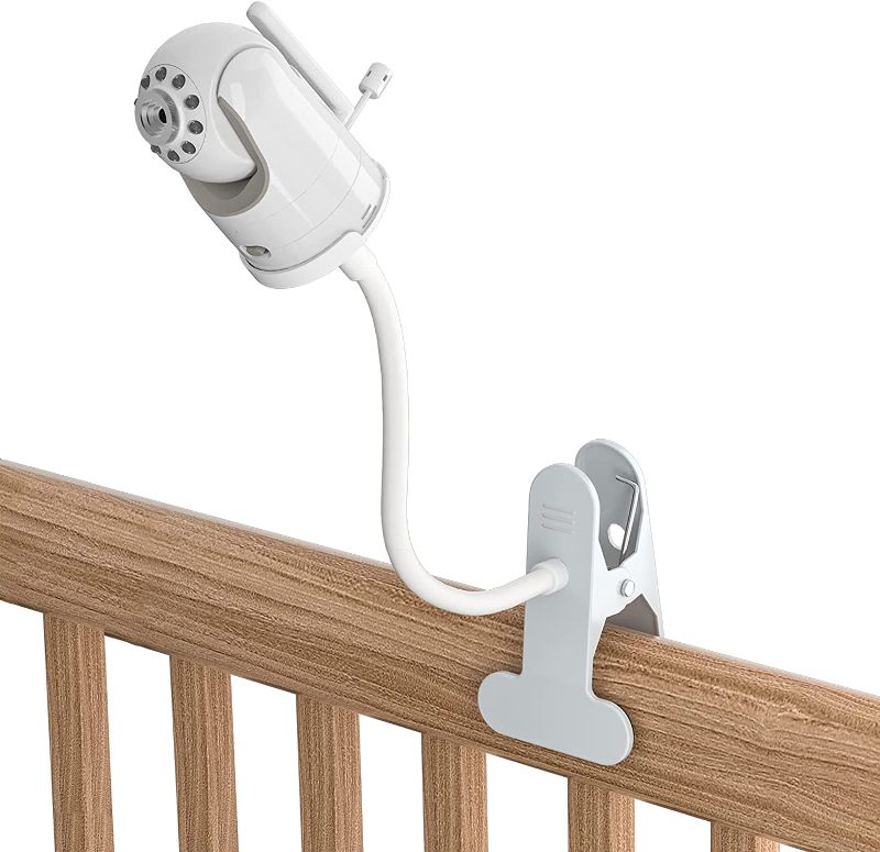 Photo 1 of Baby Monitor Mount, Universal Baby Camera Holder Baby Camera Stand for Crib Nursery, Compatible with Infant Optics DXR-8 and DXR-8 PRO
