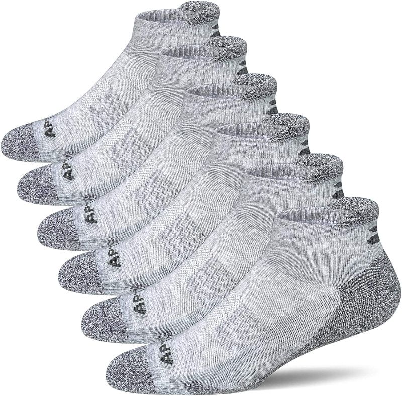 Photo 1 of APTYID Men's Athletic Performance Cushioned Ankle Running Socks (6 Pairs) 