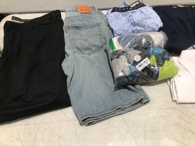 Photo 2 of BAG OF MENS NEW/ USED CLOTHING ITEMS -- SIZES VAREY 