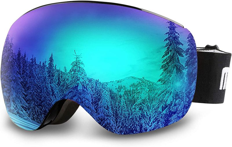 Photo 1 of AKASO OTG Ski Goggles, Snowboard Goggles, Mag-Pro Magnetic Interchangeable Lenses, Snow Goggles for Men & Women
