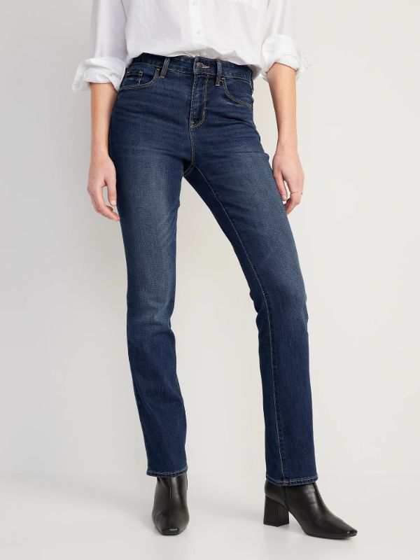 Photo 1 of  SIZE 12 High-Waisted Kicker Boot-Cut Jeans For Women