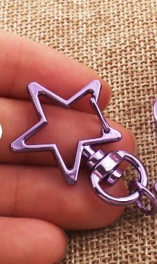 Photo 1 of 10 Pcs Purple Lobster swivel Clasps,Star