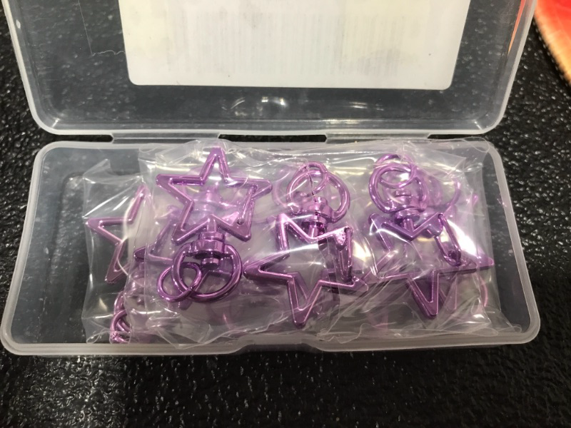 Photo 1 of 10 Pcs Purple Lobster swivel Clasps,Star