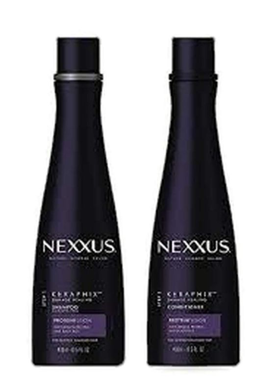 Photo 1 of (1) Nexxus KERAPHIX Shampoo & (1) Nexxus KERAPHIX Conditioner - 13.5 oz (400 ml) EACH - Damage Healing - Keratin Protein and Black Rice - For Severely Damaged Hair 