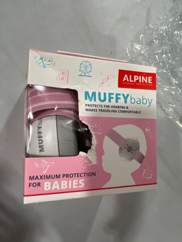 Photo 2 of Alpine Muffy Baby Ear Protection for Babies and Toddlers up to 36 Months - CE & ANSI Certified - Noise Reduction Earmuffs - Comfortable Baby Headphones Against Hearing Damage & Improves Sleep - Pink
