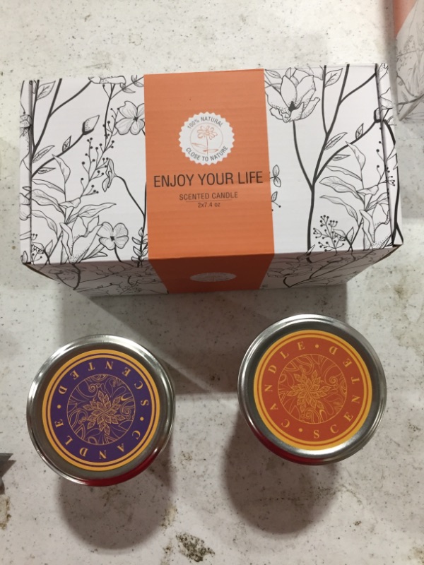 Photo 1 of Aromatherapy Jar Candles Valentines Day Gifts Set for Women, Scented Candles Premium Long Lasting Subtle Scent Soy Wax Holiday Candle on Xmas Festivals, Birthday, Party, 2 pack ,each 7.4 oz