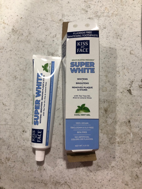 Photo 3 of Kiss My Face Toothpaste - Whitening - Fluoride Free - Gel - 4.5 oz